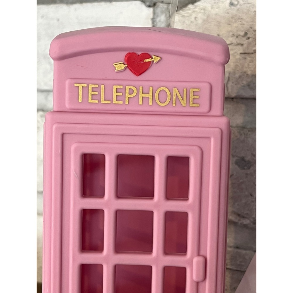 2026 Target Bullseye Playground Valentines Pink Telephone Booth Lights Up NWT - Picture 2 of 6
